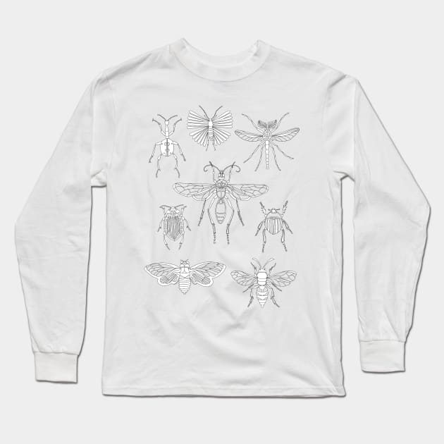 Bugs Everywhere Long Sleeve T-Shirt by GnauArt